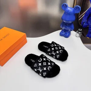 AAA Luxury Louis Vuitton Slippers Wool Autumn Winter