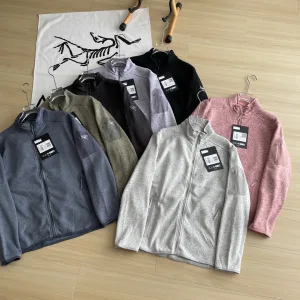 Designer Super Clone Archaeopteryx Coat Red Cotton Pure Fleece Running Urban Commuting Autumn Winter And Zippered Pocket