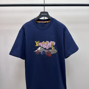 Luxury 1:1 Louis Vuitton Cotton Short Sleeves For Fall