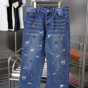 Luxury High Quality Louis Vuitton Denim Trousers For Spring