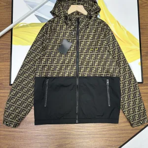 Reps Super Clone Fendi Coat Ash Jacquard Slim Fit