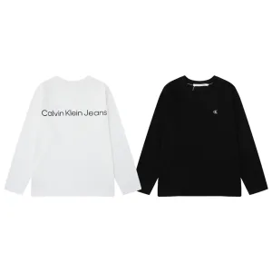High Quality AAA Calvin Klein Long-Sleeved T-Shirt Red Cotton Pure