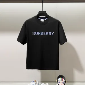Luxury Burberry Plaid Short-Sleeved T-Shirt