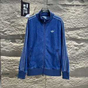 Designer High Quality Adidas Outerwear Red Denim Exquisite Workmanship Street Style
