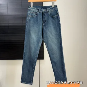 High Quality Super Clone Haggis Jeans Red Silk Silky Smooth Denim The Fabric Is Gentle On Skin. Autumn Winter Environmentally Friendly Dyeing