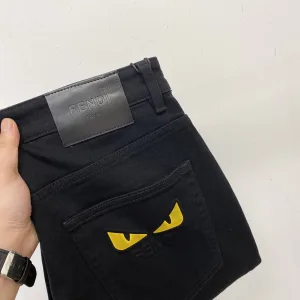 Aaa Designer Fendi Stretch Fabric Jeans