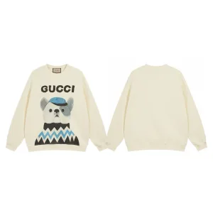 High Quality Designer Gucci Hoodies Ash Cotton Pure Relaxed Fit Exquisite Tailoring Plastisol Printing