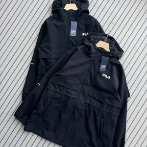 Reps Fila Coat Blue Water-Repellent Fabric Suitable For Outdoor Sports Autumn Waist-Cinching Design