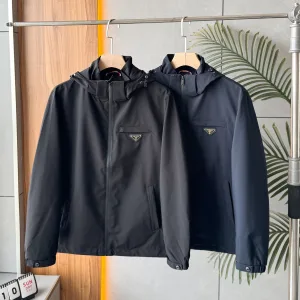 AAA Designer Prada Coat Blue Nylon