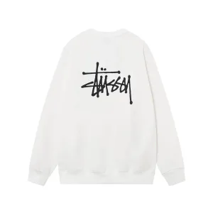 Designer Stussy Sweatshirt Ash Cotton Pure Combed Streetwear Autumn Early