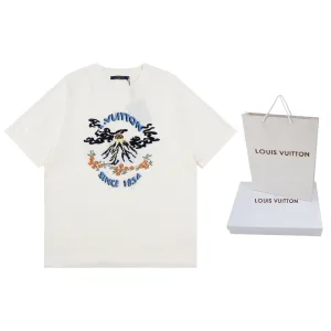 High Quality Luxury Louis Vuitton Cotton Short-Sleeved T-Shirt For Fall