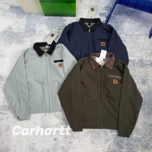 Designer Carhartt Coat Green Cotton Polyester