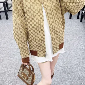 Designer High Quality Gucci Outerwear Red Jacquard Relaxed Fit Pattern