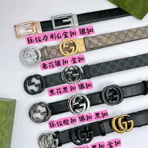 Reps Gucci Leather Belt Red Embossed