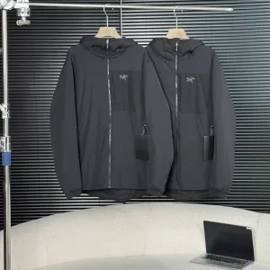 Super Clone Archaeopteryx Coat Black Down Nylon Sturdy And Durable Adjustable Drawstring
