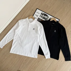Luxury High Quality Express Long-Sleeved Red Cotton Pure Piqu Spring Summer Autumn Winter And Slim Fit