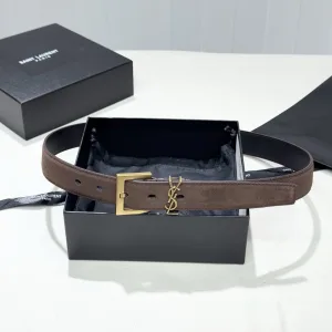 High Quality Saint Laurent Belt Color Suede