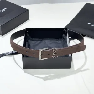 High Quality Designer Saint Laurent Belt Color Suede