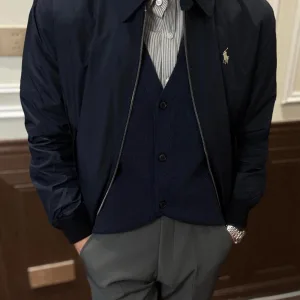 Super Clone Ralph Lauren Coat Red Cotton Pure Easy To Match Embroidery