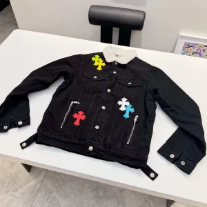 High Quality Designer Chrome Hearts Jacket Wool Lambswool Denim