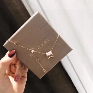 Reps Super Clone Bvlgari Necklace Rose Gold Lace Spring