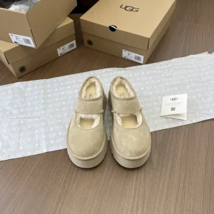 Luxury Ugg Skirt Ash Eva Fleece Sheepskin Suede Rubber Autumn Winter And Overlock Stitching