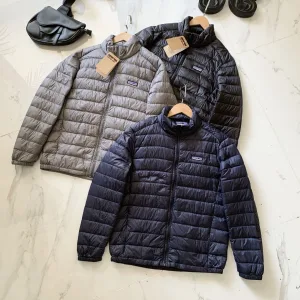 Super Clone Patagonia Jacket Black Duck Down Nylon