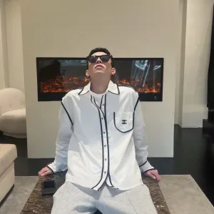 High Quality Reps Chanel Shirt Red Cotton Chanel-Inspired Spring Early Patch