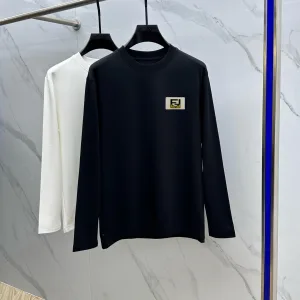 High Quality Fendi Cotton Long-Sleeved T-Shirt For Autumn