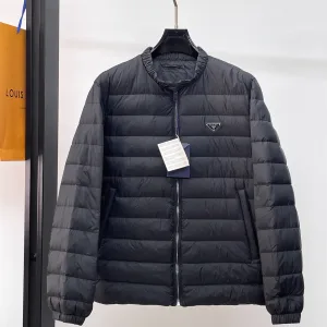 AAA Prada Down Jacket White Goose Autumn Winter And Glossy Fabric