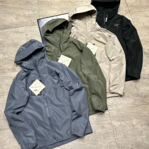 AAA Archaeopteryx Outerwear Red Gore-Tex Windstopper Polyester Nylon Plain Weave Lace Running Simple Design Urban Commuting Patch
