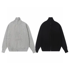Designer Luxury Margiela Coat Ash Cotton Wool Urban Style Embroidery