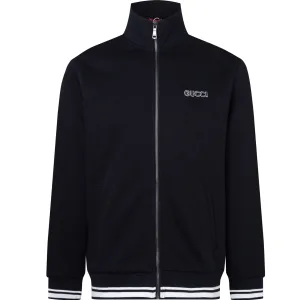 Designer Super Clone Gucci Coat Black Fleece Ribbed Fabric Embroidery