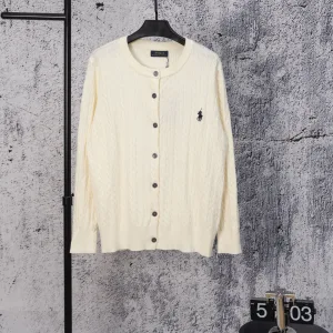 High Quality Designer Ralph Lauren Abs Long-Sleeved Cardigan