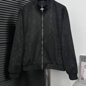 Designer Luxury Louis Vuitton Suede Outerwear
