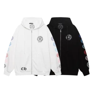 Super Clone Chrome Hearts Cardigan Ash Silk Gradient Print