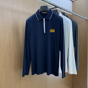 Luxury Dior Cotton Long-Sleeved T-Shirt For Fall