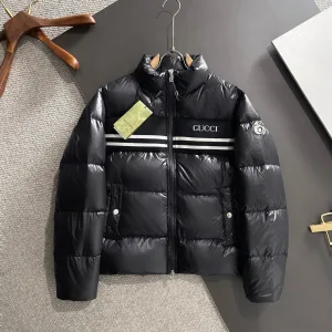 Reps High Quality Gucci Down Jacket Red Goose Duck Nylon Premium Quality Zippered Pocket