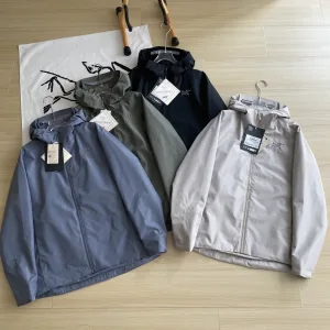 Super Clone AAA Archaeopteryx Outerwear Red Gore-Tex Windstopper Polyester Nylon Plain Weave Running Simple Design Urban Commuting Patch