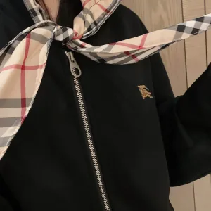 High Quality Burberry Coat Red Cotton Space Embroidery
