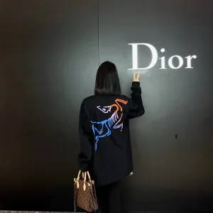 Luxury AAA Archaeopteryx Long-Sleeved T-Shirt Black Cotton Pure Combed