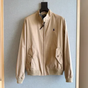 Reps Luxury Ralph Lauren Outerwear Red Cotton Pure Relaxed Fit Embroidery