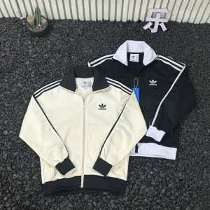 AAA High Quality Adidas Coat Red Jacquard Autumn Winter Early