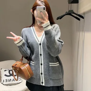 AAA Miu Coats Red Wool Blend Jacquard Winter Patch Color Blocking