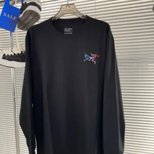 Designer AAA Archaeopteryx Long Sleeves Black Cotton Combed