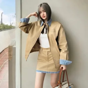 High Quality Miu Miu Plaid Outerwear
