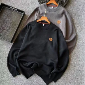 Super Clone Hermes Sweater Red Wool Fleece Winter