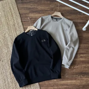 High Quality North Long Sleeves Green Cotton Space Relaxed Fit Autumn
