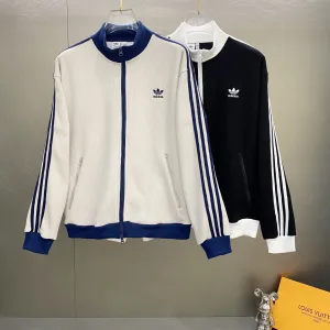 Designer Adidas Outerwear Red Jacquard Autumn Winter Early Patch