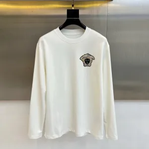 Aaa Versace Cotton Long-Sleeved T-Shirt For Autumn